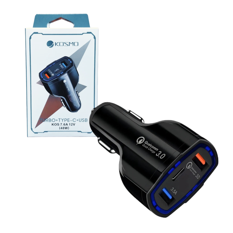 Cabezal Rápido para Auto 48W Kosmo Entrada USB+C