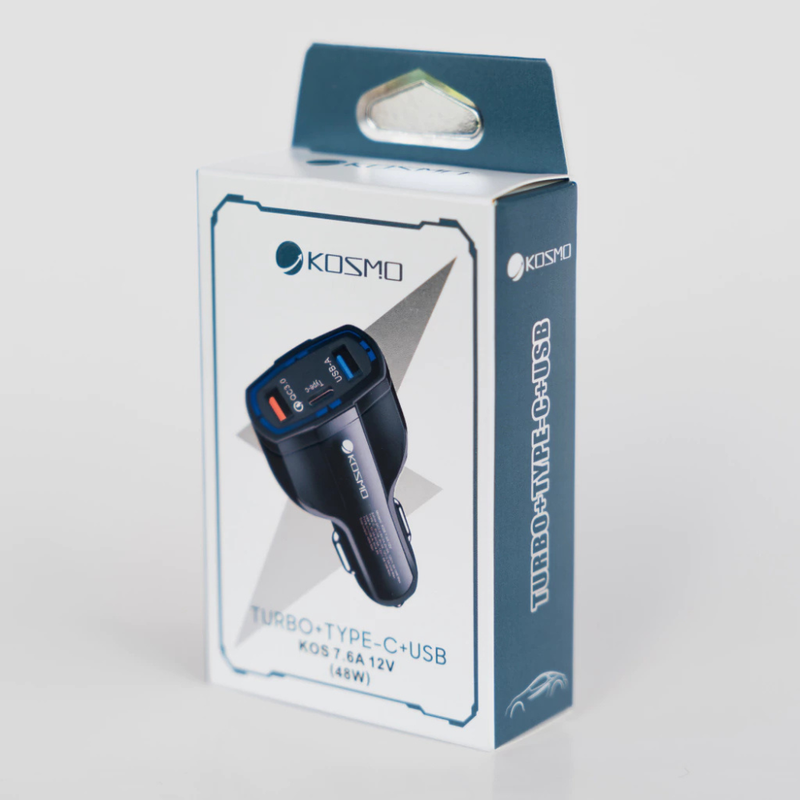 Cabezal Rápido para Auto 48W Kosmo Entrada USB+C