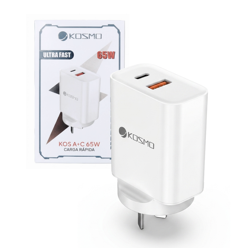 Cabezal Rápido Kosmo 65W Entrada USB+C