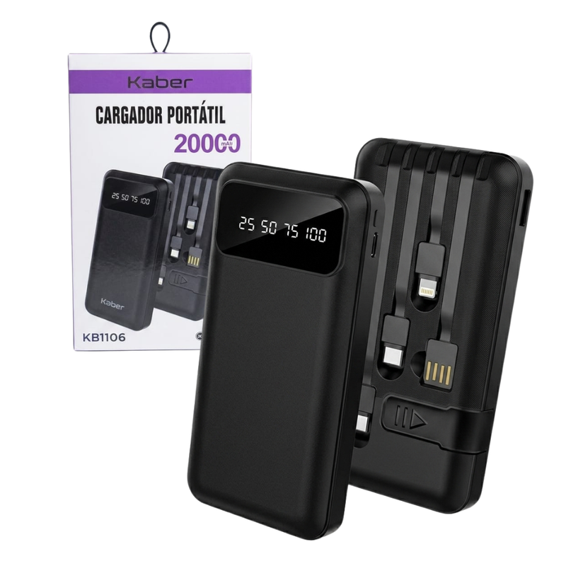 Cargador Portátil 20000mah Kaber Powerbank