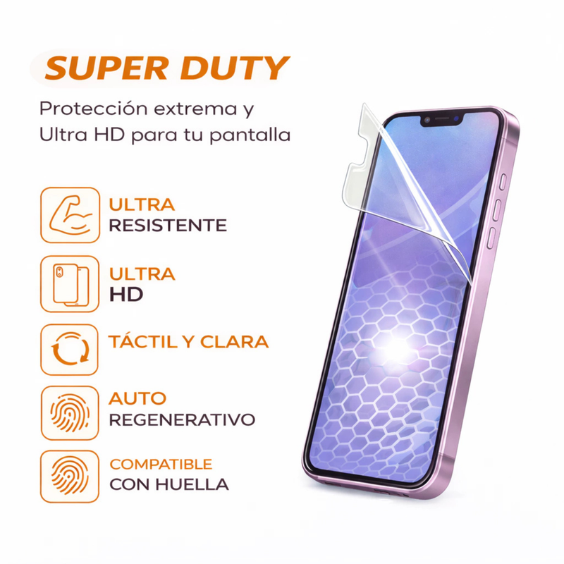 Protector Hidrogel Super Duty HD para Celular