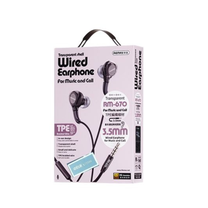 Auricular con Cable Remax RM-670
