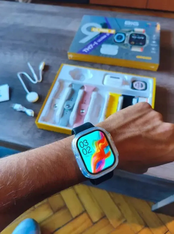 Smartwatch Ultra Kit Premium con Auriculares + 7 Correas Intercambiables