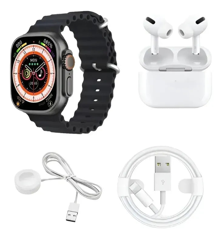 Smartwatch Ultra Kit Premium con Auriculares + 7 Correas Intercambiables
