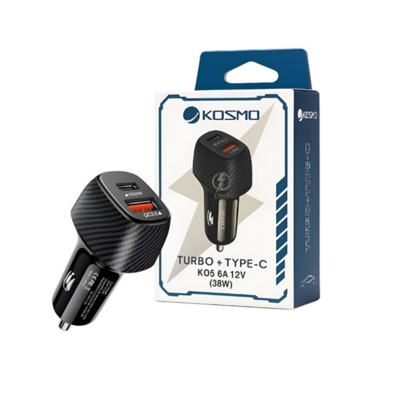 Cabezal Auto Kosmo 38w (USB+C)