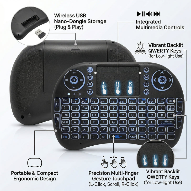 Teclado Mini Retroiluminado SMART