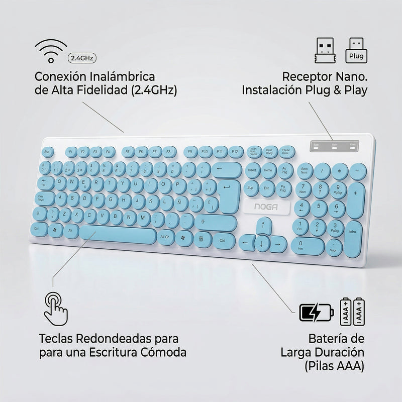 Teclado Inalámbrico NKB-580