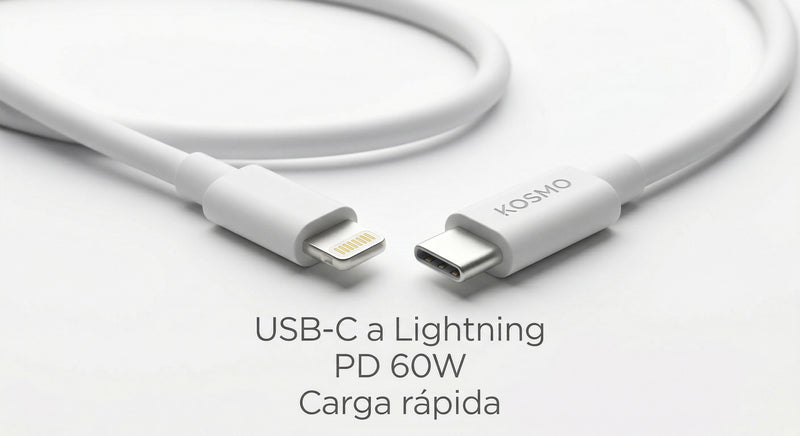 Cable USB-C Kosmo 60W (Lightning)