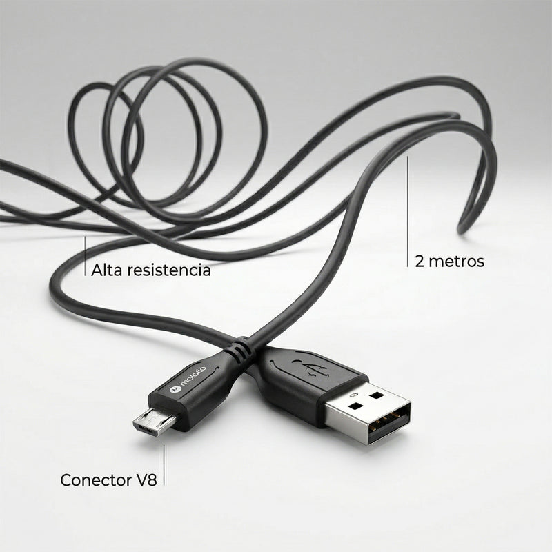 Cable USB Mobile 2Mts. (Micro V8)