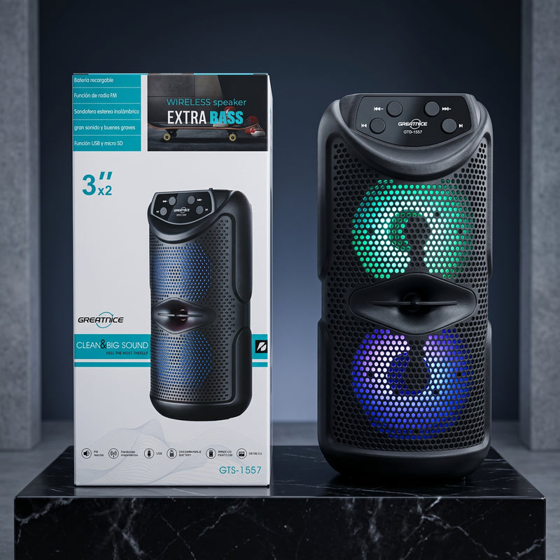 Parlante Inalámbrico Bluetooth 3x2" GTS-1557