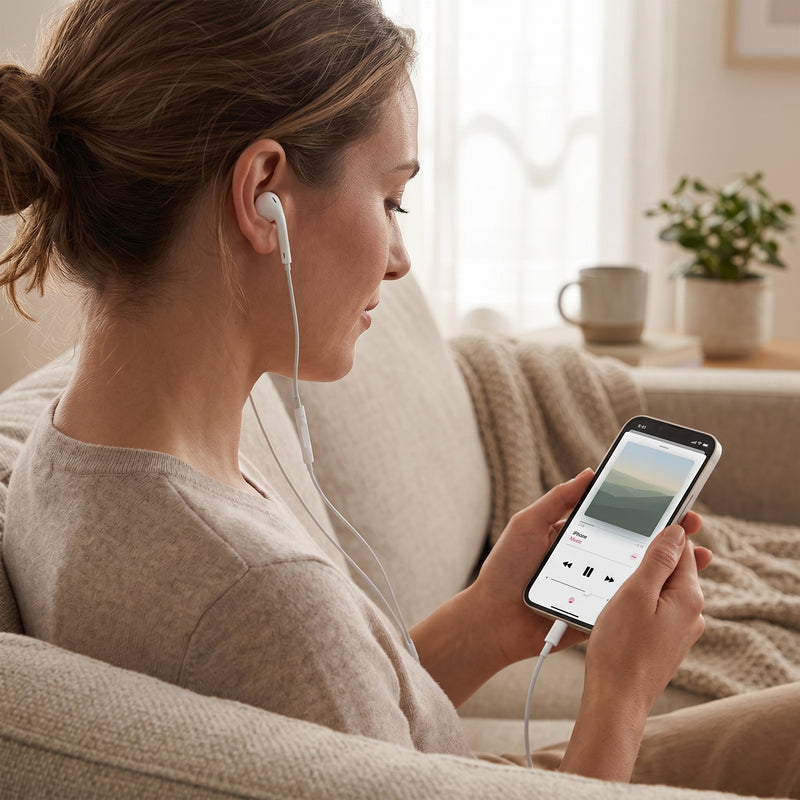 Auricular de Cable para iPhone Ficha Lightning