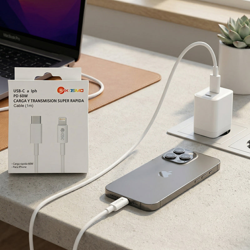 Cable USB-C Kosmo 60W (Lightning)