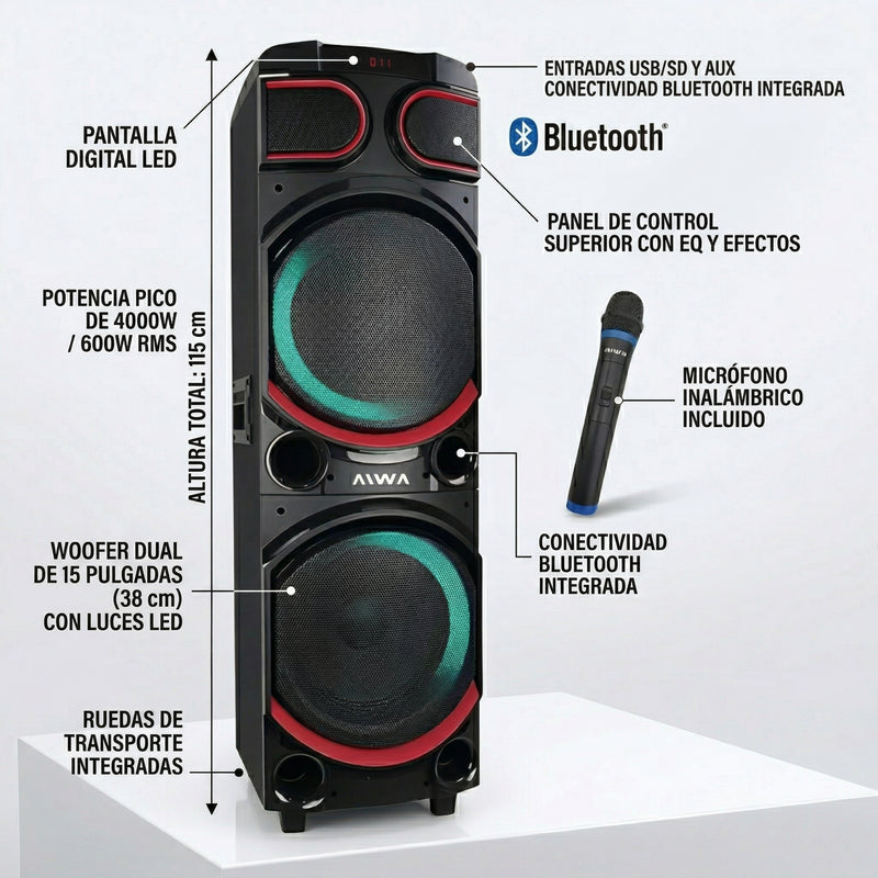Parlante Bluetooth Aiwa T2010-PB