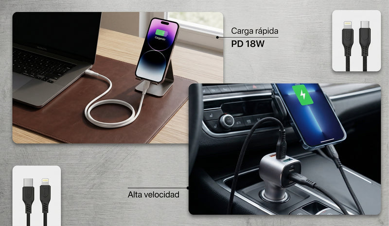 Cable Mobile C a Lightning 1.2Mts