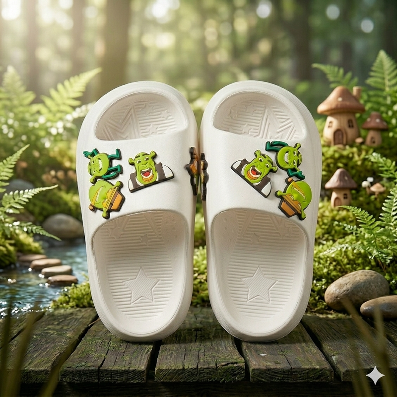 Sandalias Infantiles con Diseño Shrek – Livianas, Suaves y Fáciles de Usar
