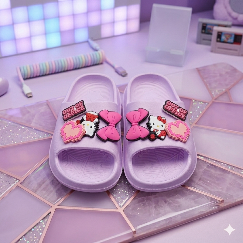 Ojotas Infantiles Kitty para Niñas – Sandalias Cómodas, Livianas y Antideslizantes