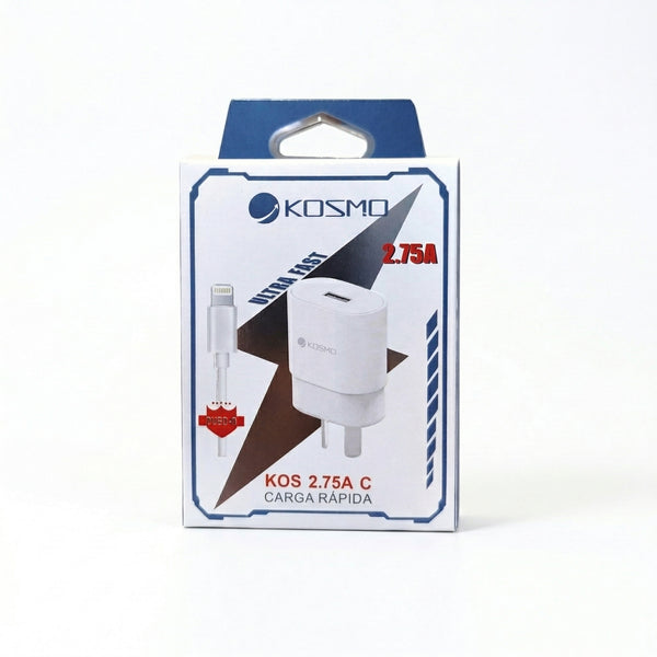 Cargador 2.75a ficha Iphone(Lightning) KOSMO