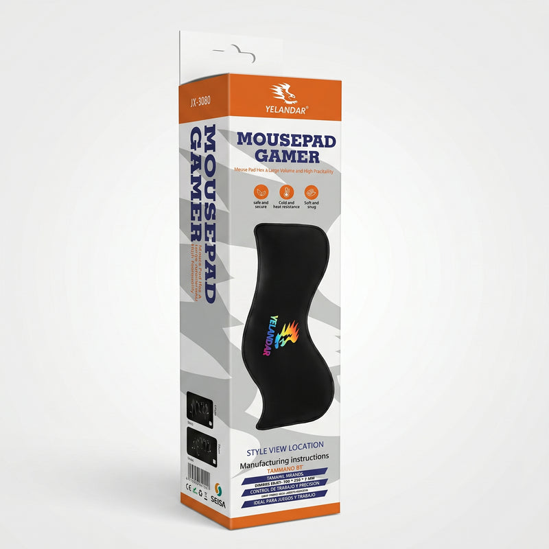 Mousepad Gamer XL Negro Base Antideslizante