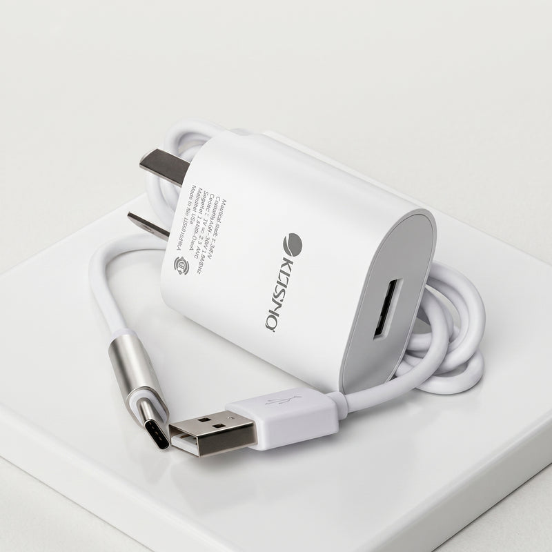 Cargador Rápido 2.75A Ficha Tipo C Desmontable Kosmo