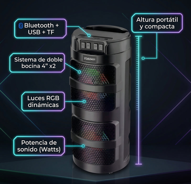 Parlante Inalámbrico Bluetooth ZQS2401
