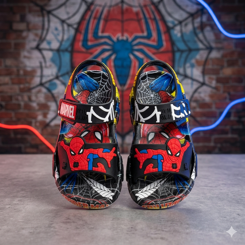 Sandalias Spider-Man para Niños – Diseño Infantil Cómodo con Estilo de Superhéroe
