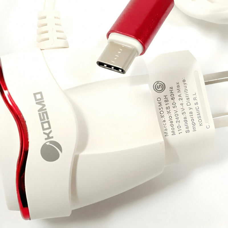 Cargador Kosmo 4.2A con Cable Integrado (Lightning)