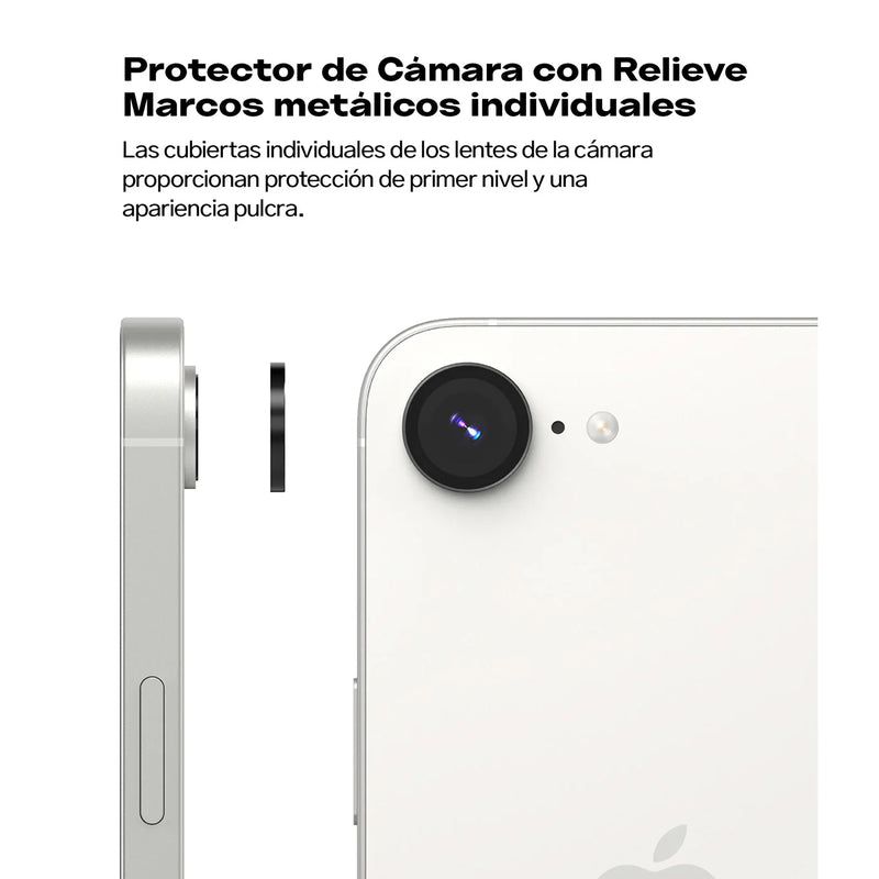 Protector de Cámara con Aro Metálico Colorido Iphone 16e