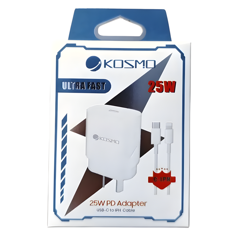Cargador Rápido 25w iPhone Ficha C a Lightning