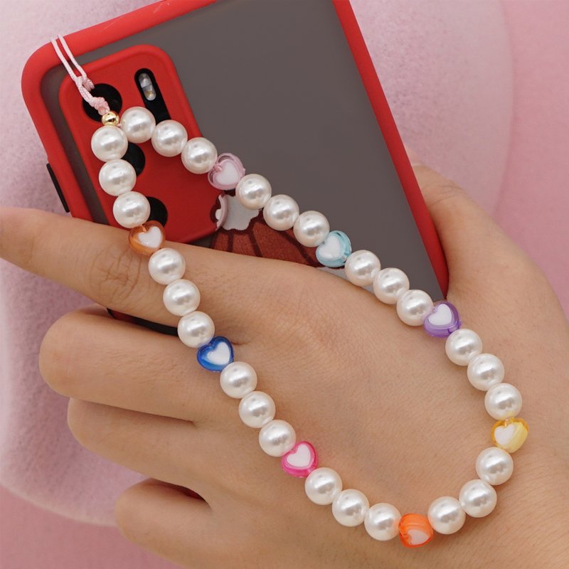 Strap Pulsera para Celular con Cuentas Brillantes – Agarre Seguro y Estilo Elegante