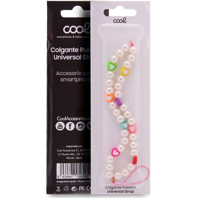 Strap Pulsera para Celular con Cuentas Brillantes – Agarre Seguro y Estilo Elegante