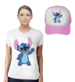 camiseta con persona chica y gorra