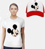 camiseta con persona chica y gorra fondo griss