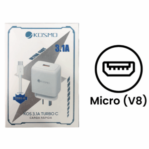 Cargador Rápido Kosmo 3.1A TURBO (Micro V8)