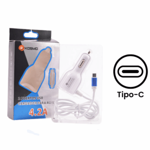 Cargador Rápido Auto Kosmo 4.2A (Tipo C)