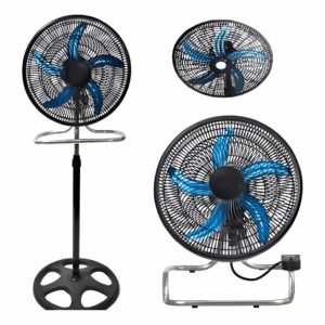 Ventilador Hytoshy 18" 3 en 1 Pie/Turbo/Pared – 90W – 3 Velocidades
