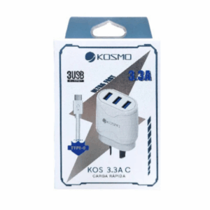 Cargador Rápido Kosmo 3.3A (Tipo-C)