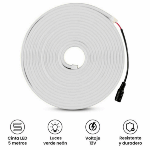Tira LED Neon Flex 12V Rollo 5Mts