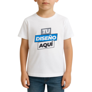 Remera Sublimada Blanca Nene 100% Poliéster
