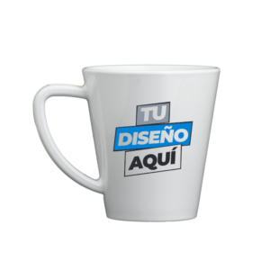 Taza Cónica Sublimada Blanca Polímero